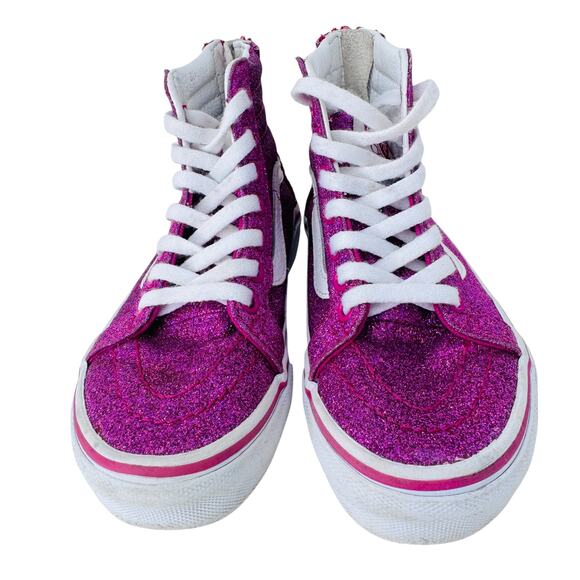 Vans Kids Sparkly Purple High-Top Boots - Picture 3 of 9